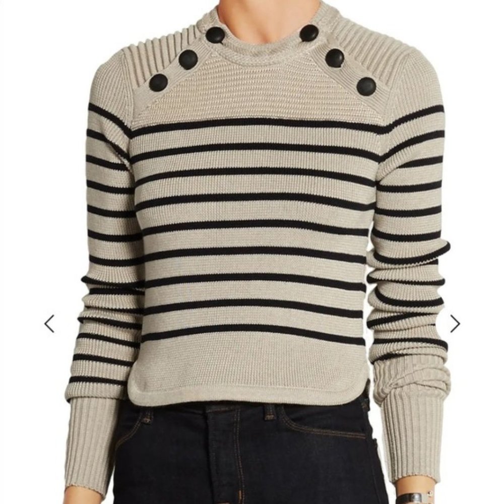 Isabel Marant Hatfield Merino Wool Blend Striped Sweater Size 34